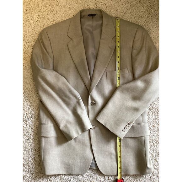 Club Room By Charter Club Wool Silk Linen Blazer Size 42 Short - Picture 3 of 11
